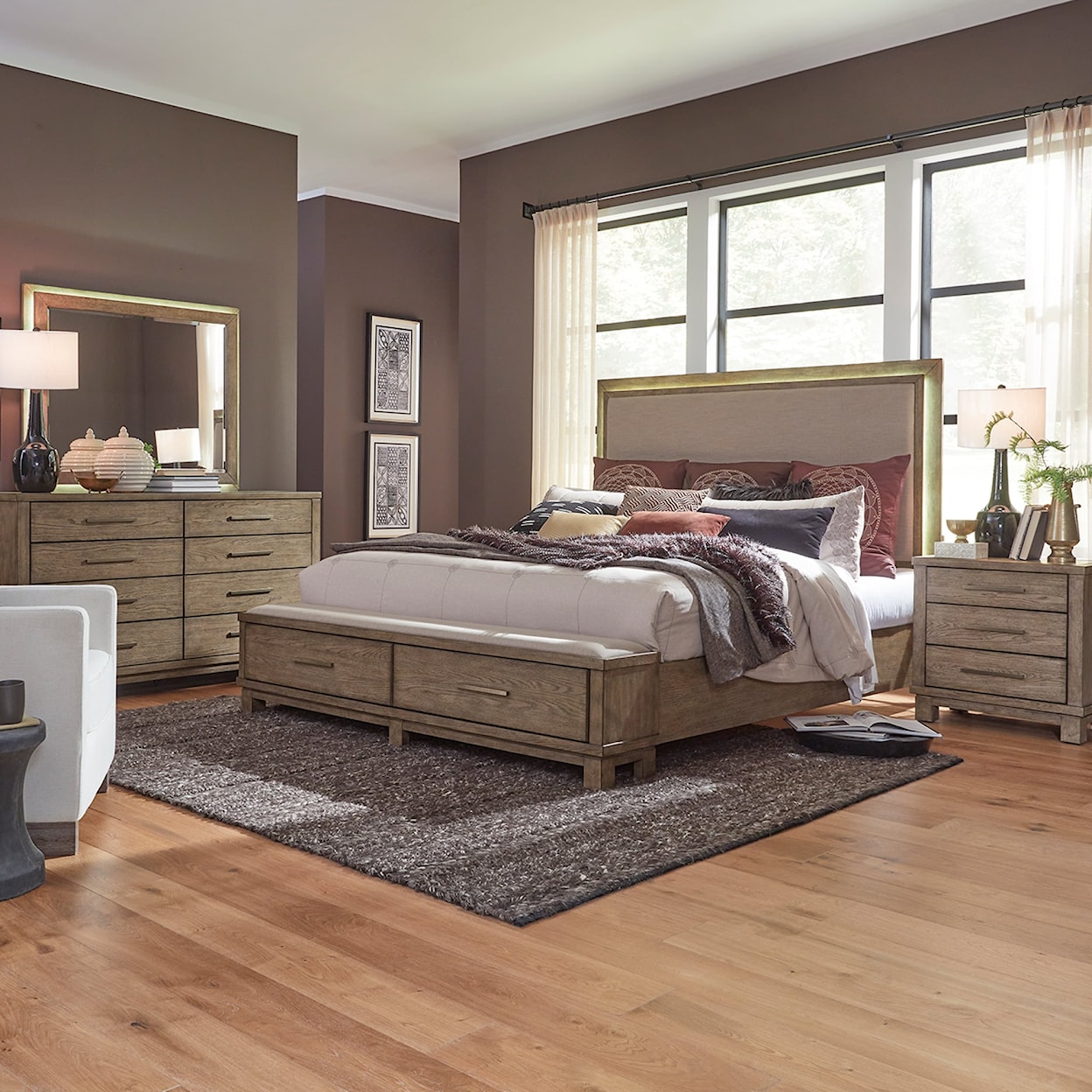 Libby Canyon Road 4-Piece Queen Bedroom Group