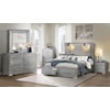 Global Furniture Tiffany Silver 6-Drawer Dresser and Mirror Set