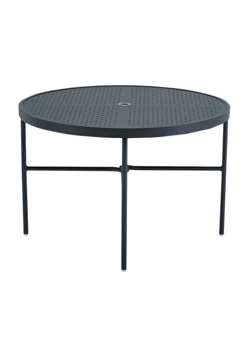 Boulevard 42" Round Stamped-Top Dining Table w/Umbrella Hole