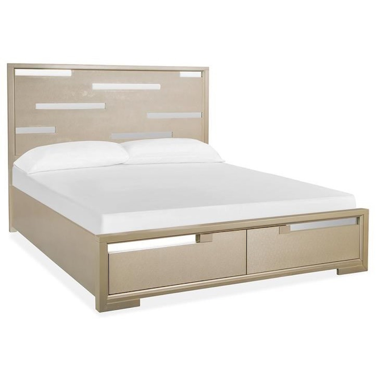 Magnussen Home Chantelle Bedroom King Panel Bed with Storage