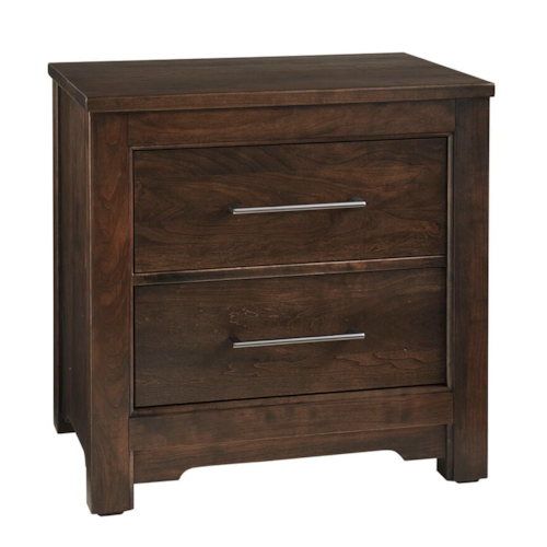 Transitional 2-Drawer Nightstand with English Dovetail Construction