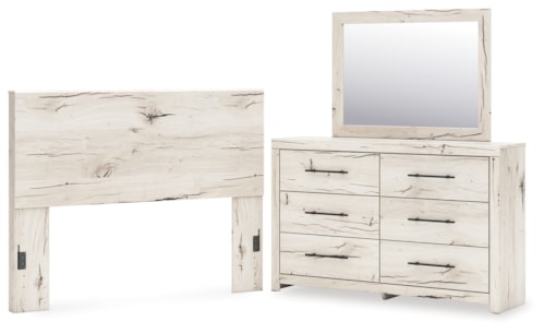 Queen Panel Headboard, Dresser And Mirror