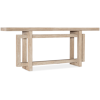 Contemporary Wood Console Table with Interlocking Design