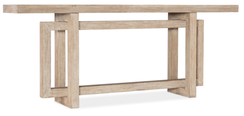 Contemporary Wood Console Table with Interlocking Design