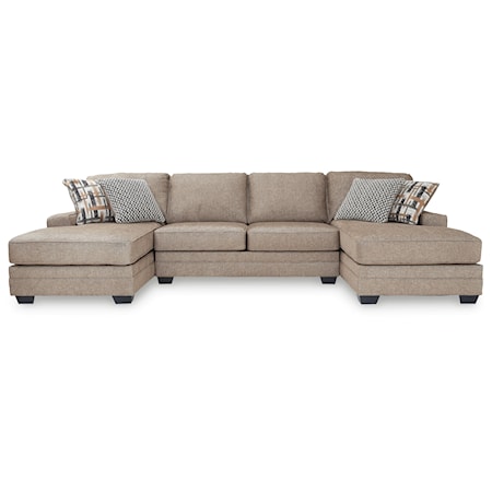 3-Piece Sectional With Two Chaises