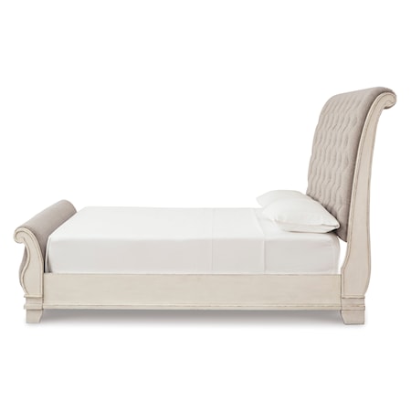 King Upholstered Sleigh Bed