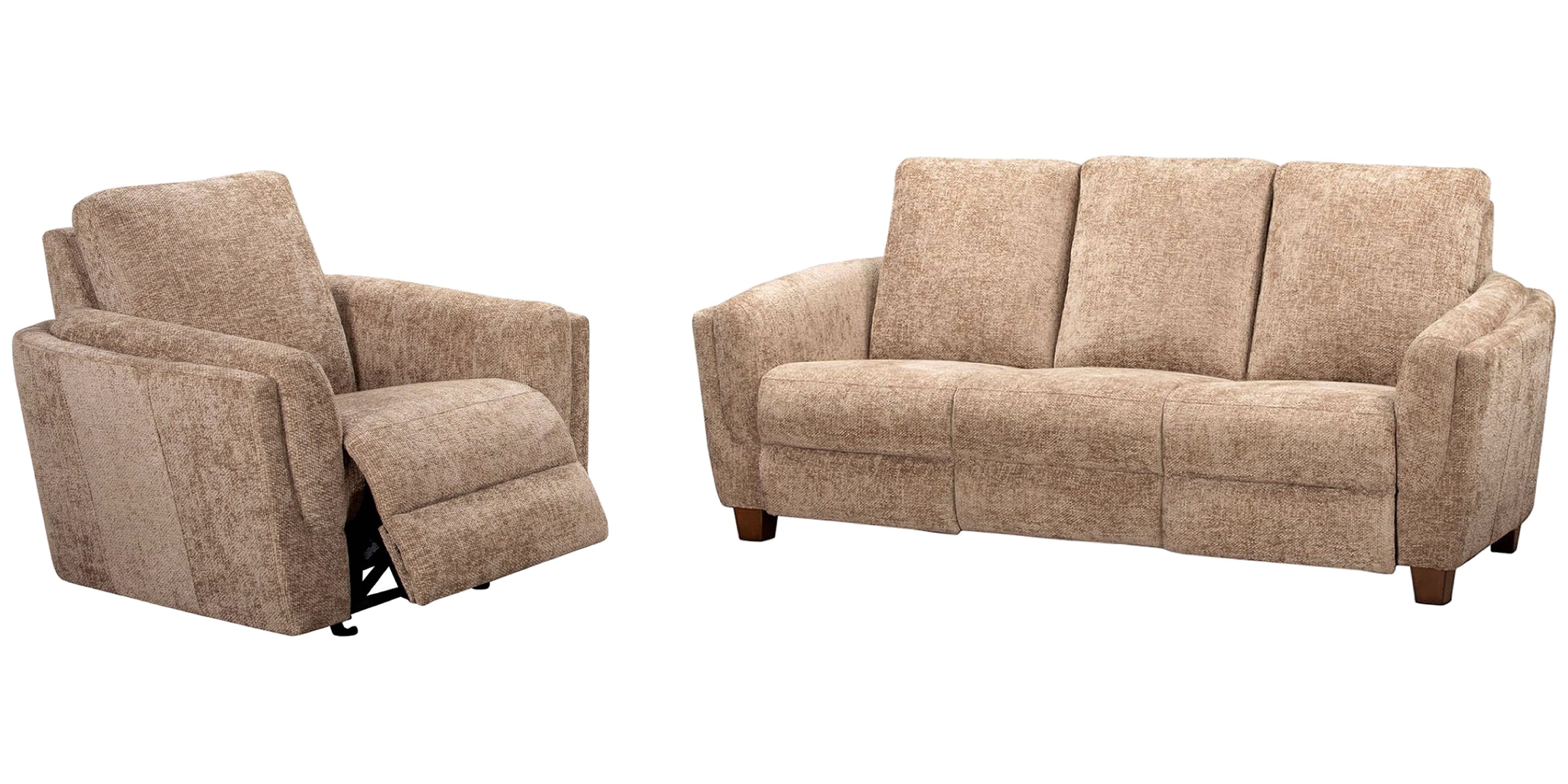 Power Reclining Sofa and Recliner Set