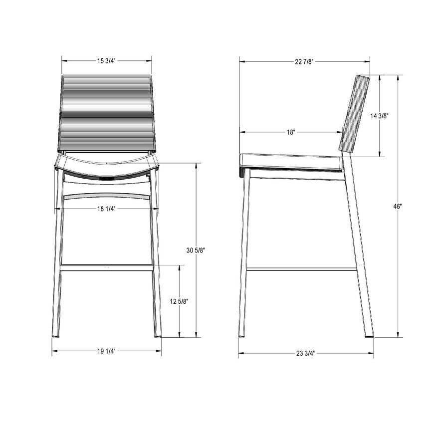 Amisco Kenzo Upholstered Bar Height Stool