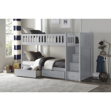 Twin Over Twin Step Bunk Bed