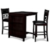 New Classic Gio GIO EBONY 30" 3 PIECE COUNTER TABLE | WITH S