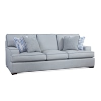 Contemporary 3 over 3 Sofa with pillows