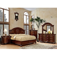Traditional 5 Piece Queen Bedroom Set with 2 Nightstands
