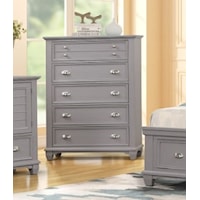 Transitional 5-Drawer Bedroom Chest