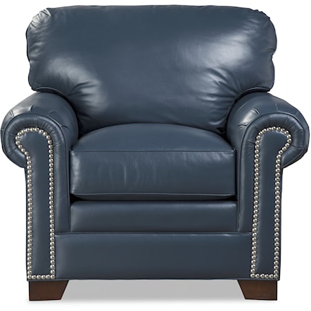 Transitional Chair with Nailhead Trim