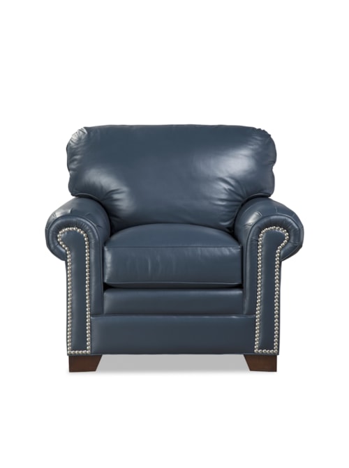 Transitional Chair with Nailhead Trim