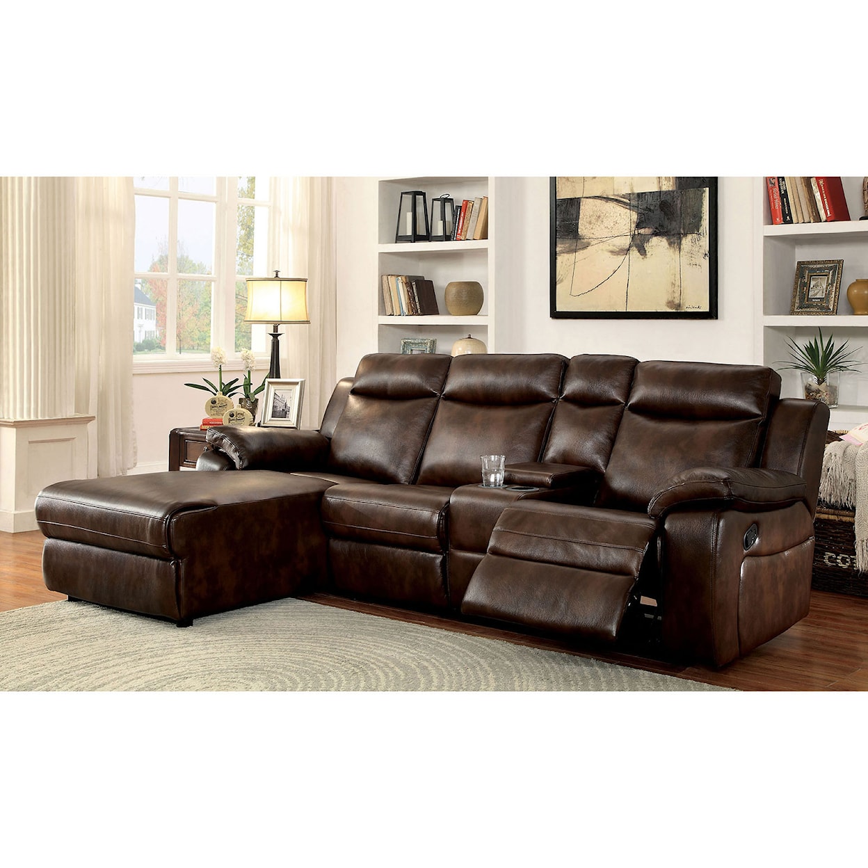 Furniture of America Hardy Sectional Sofa