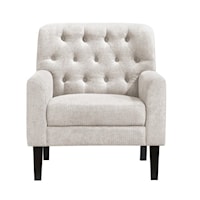Transitional Accent Chair-Cream