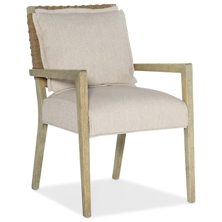 Woven Back Arm Chair