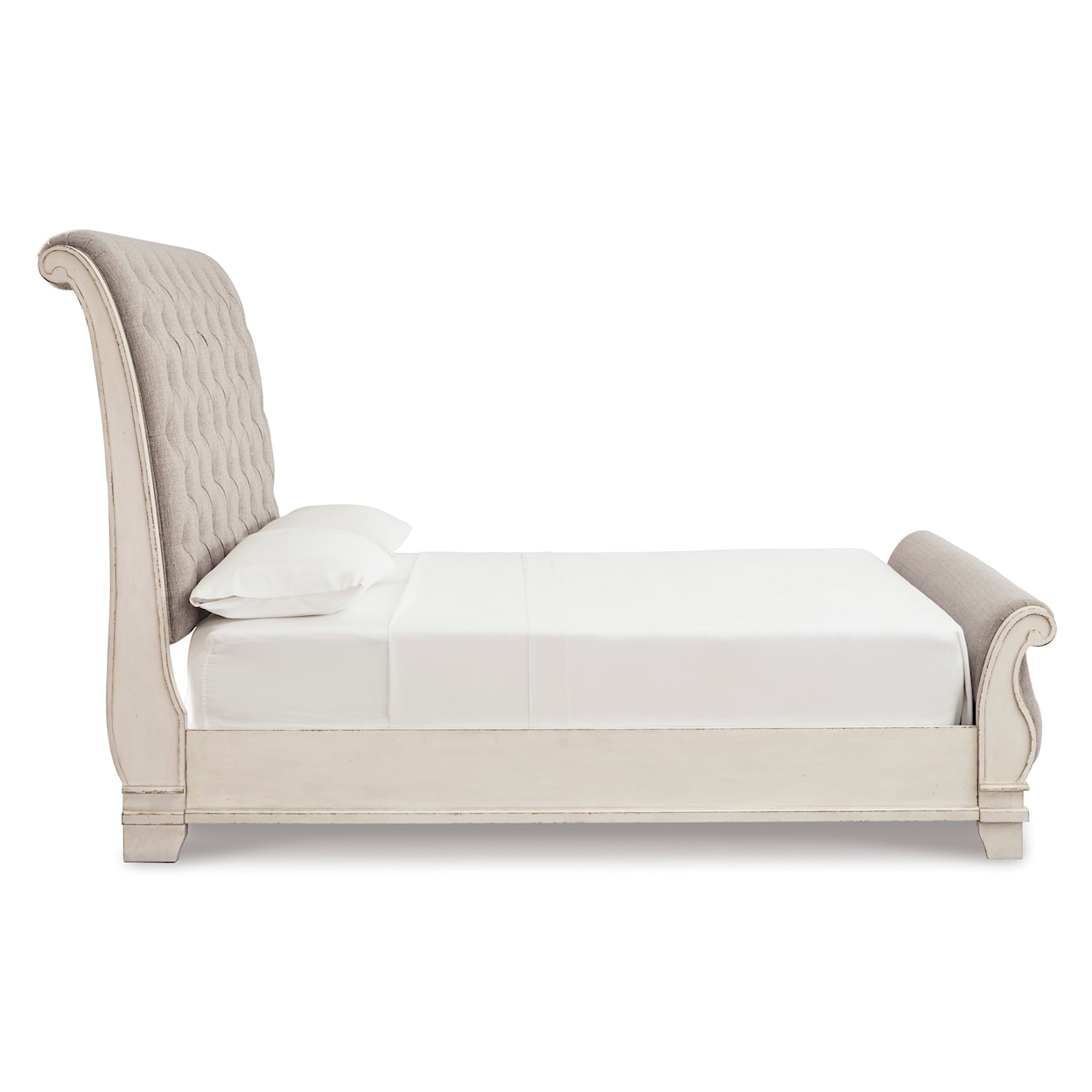 Signature Design by Ashley Claire King Upholstered Sleigh Bed