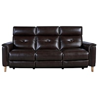 Leather Power Recliner Sofa with USB Ports