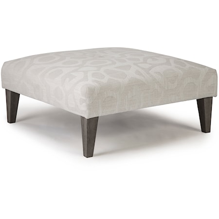 Vero Cocktail Ottoman with Wood Legs