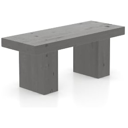 Customizable Bench with Block Legs