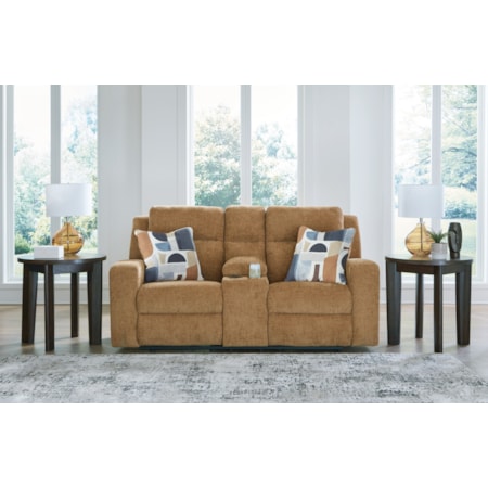 Dbl Rec Loveseat W/console