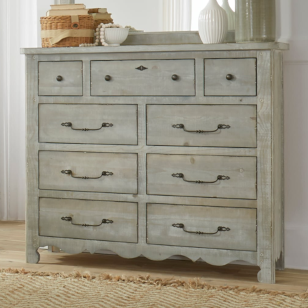 2-Piece Dresser and Mirror Set