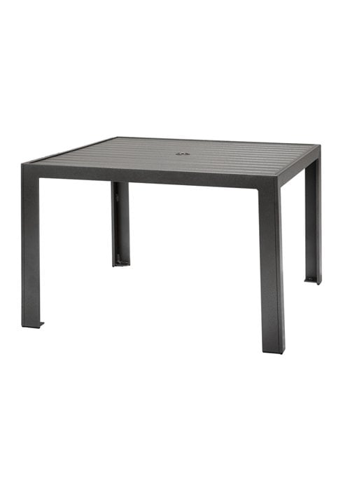 Aluminum 42" Square Dining Table with Umbrella Hole