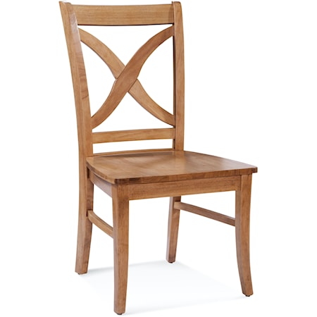 Hues Dining Side Chair with Wood Seat