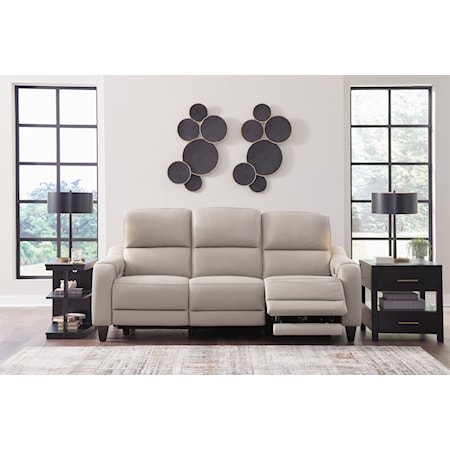 Pwr Rec Sofa With Adj Headrest