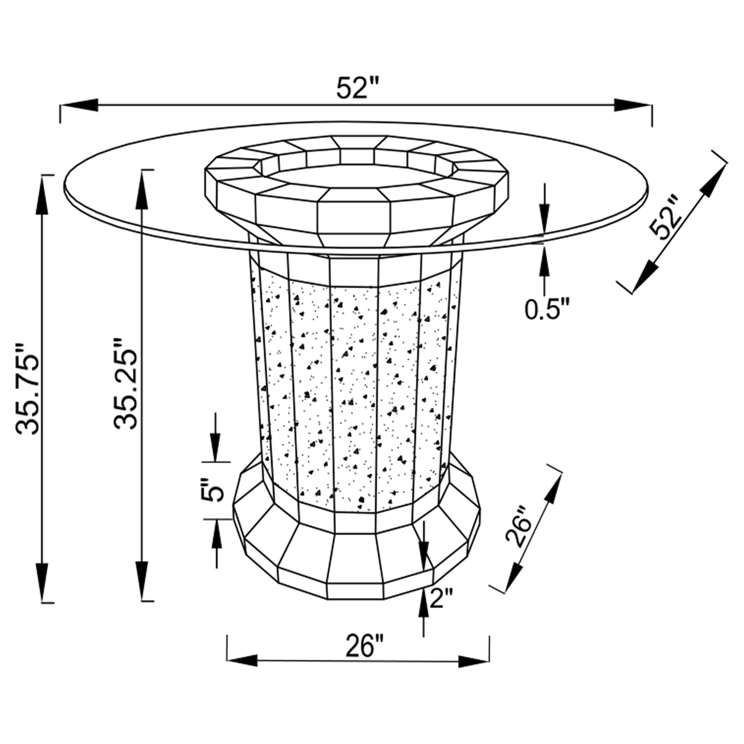 Coaster Ellie 5-piece Counter Height Dining Table Set