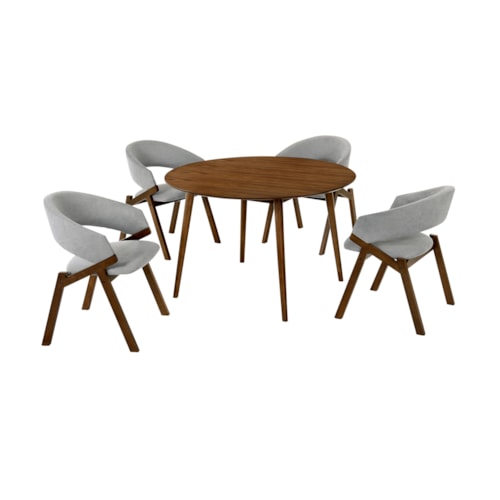 Mid-Century Modern 5-Piece Dining Set