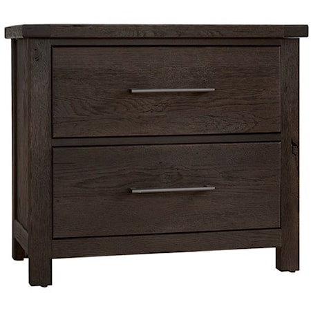 Rustic 2-Drawer Nightstand