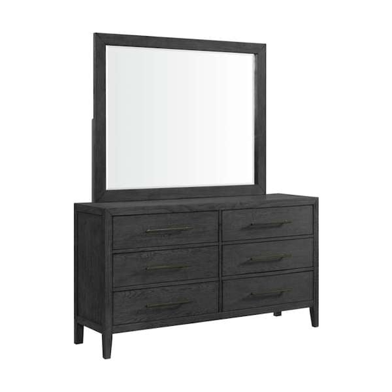 Elements International Versailles Contemporary Dresser and Mirror Set