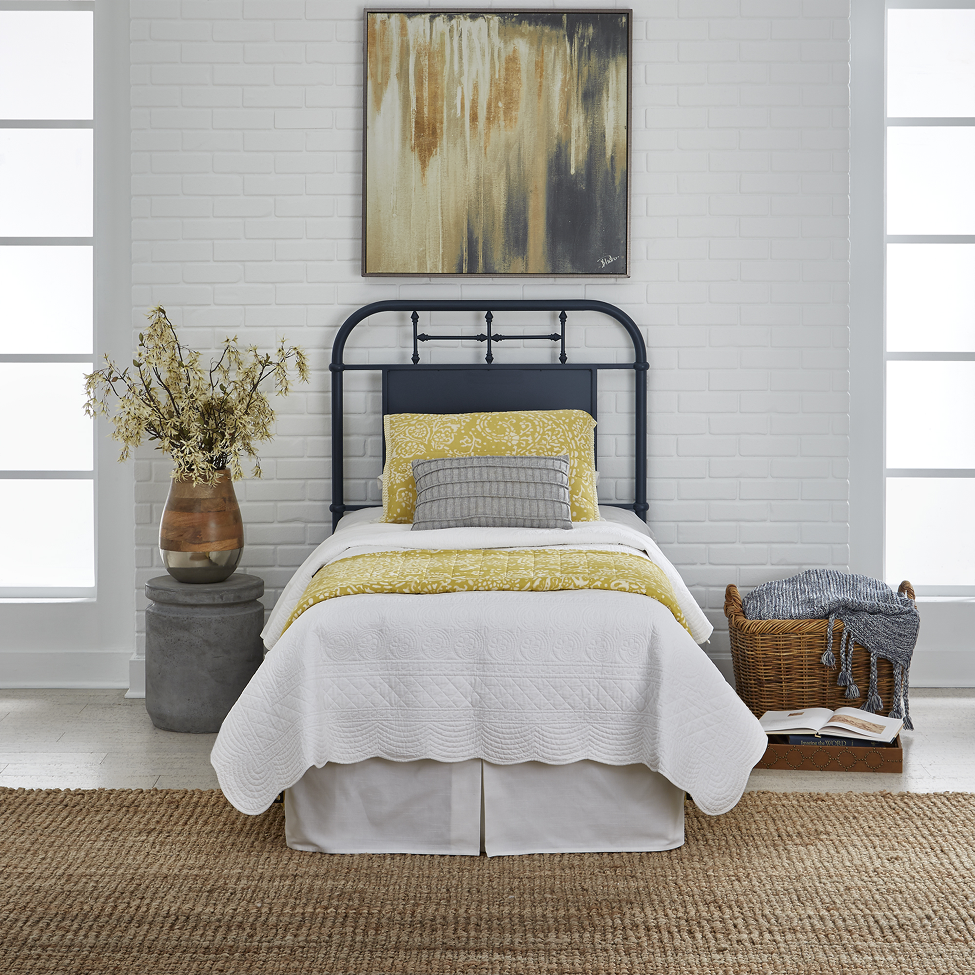 Rod iron store twin headboard