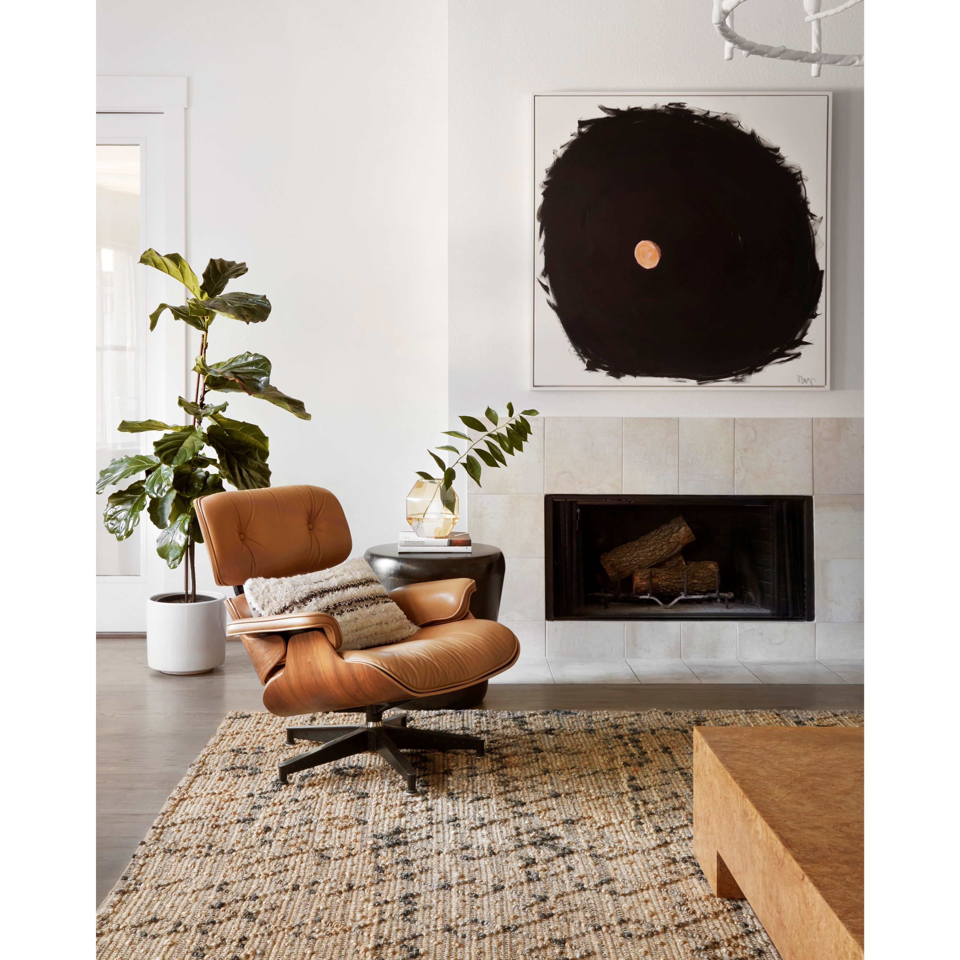 1'6" x 1'6"  Charcoal Rug