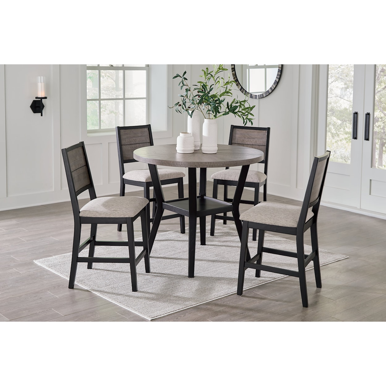 Ashley Furniture Signature Design Corloda Round Counter Table Set