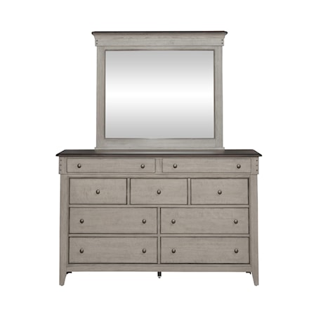 9-Drawer Dresser and Mirror Set