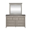 Liberty Furniture Ivy Hollow 9-Drawer Dresser and Mirror Set