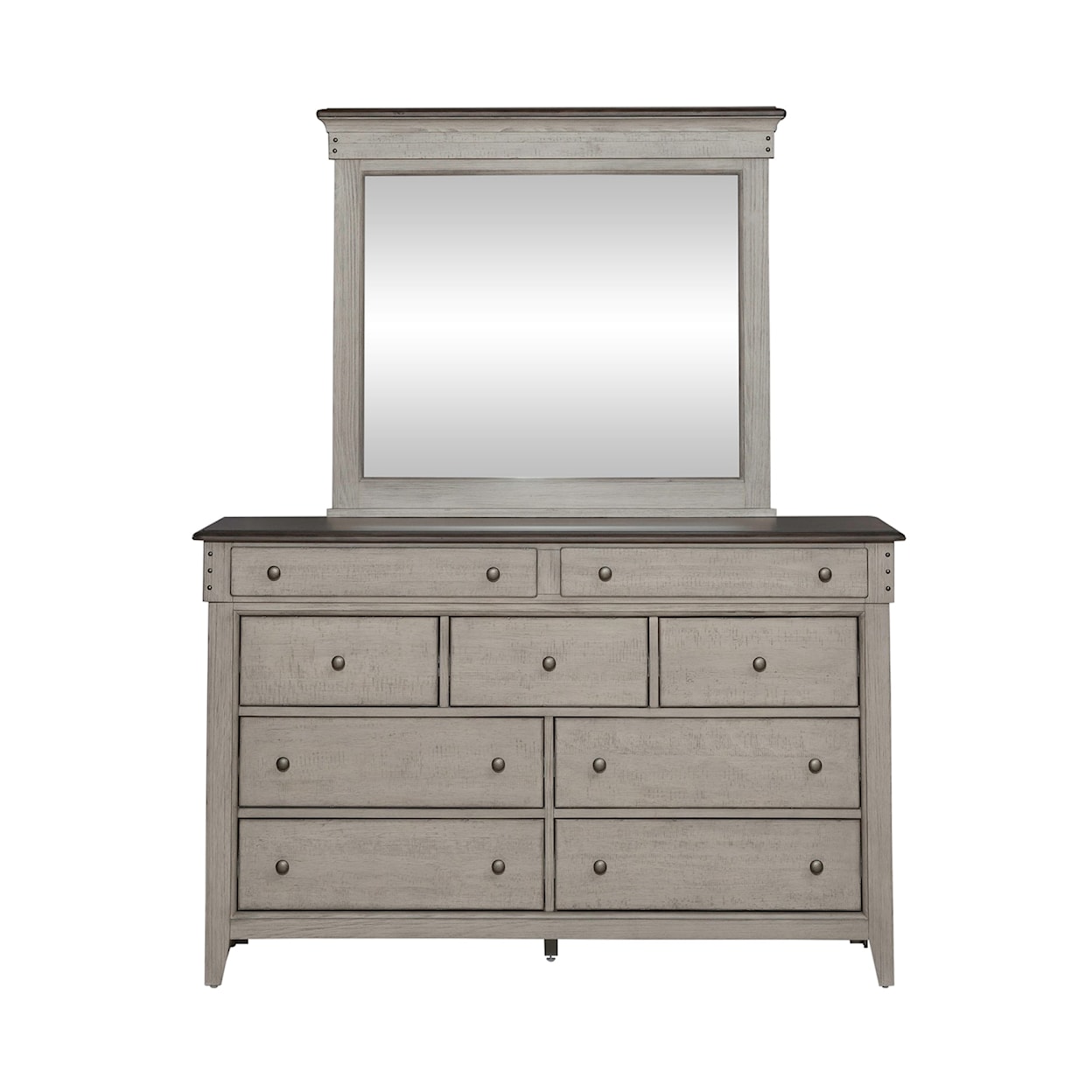 Libby Ivy Hollow 9-Drawer Dresser and Mirror Set