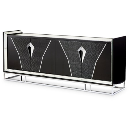 Rectangular 4-Door Console Table