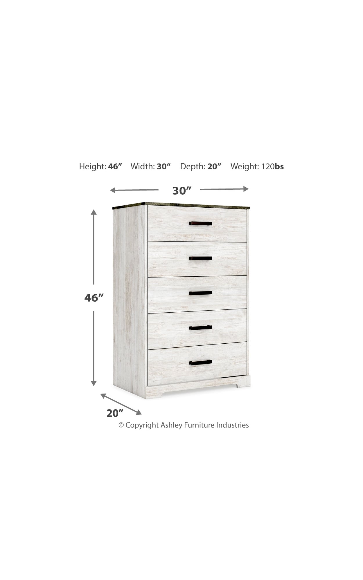Signature Design by Ashley Shawburn Five Drawer Chest