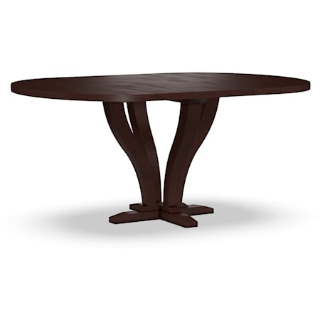 Oval Dinning Table with Pedestal Base