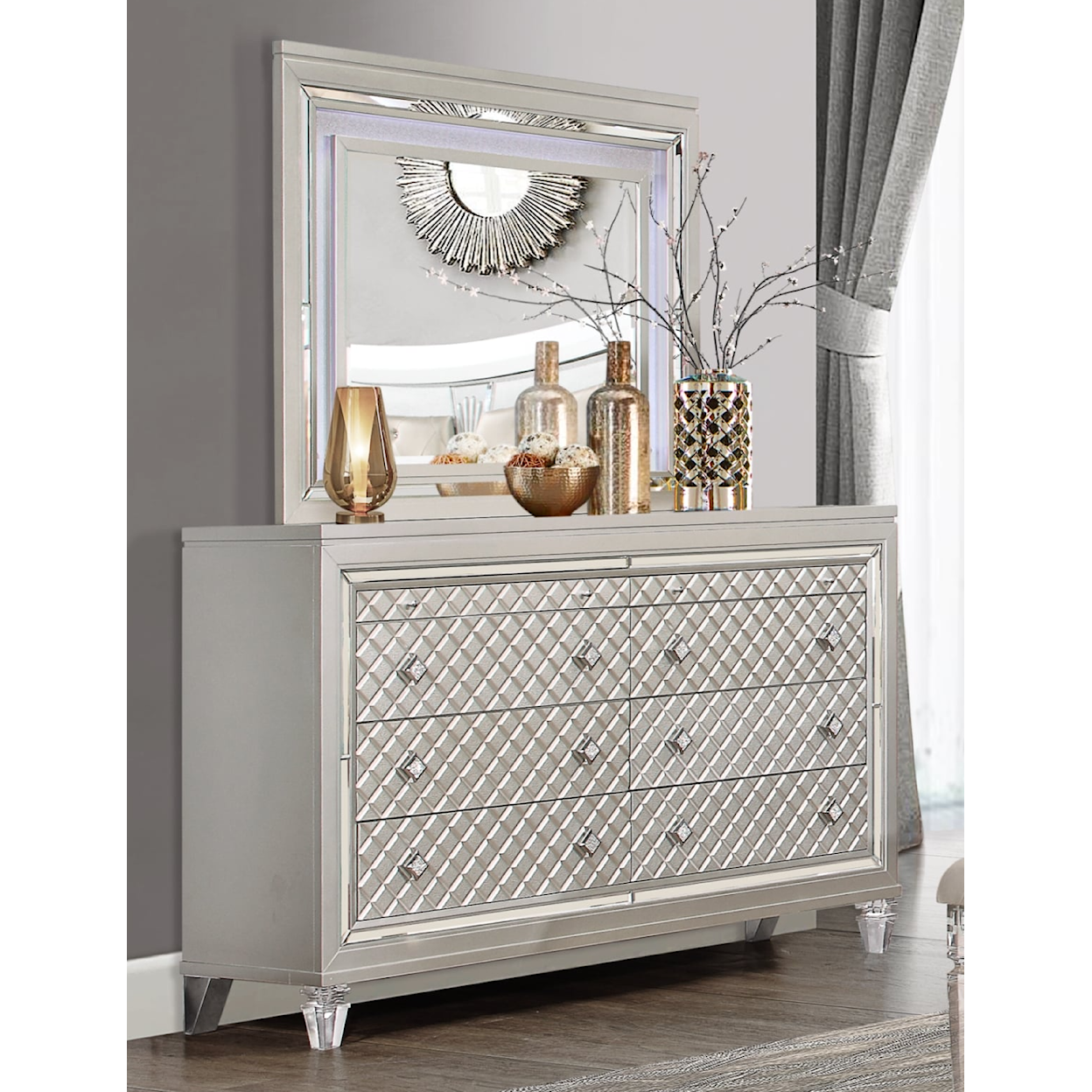 Global Furniture Paris 8-Drawer Dresser