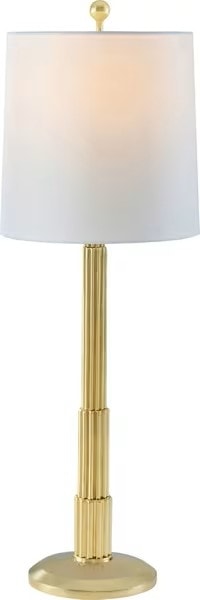 Contemporary Buffet Lamp with Round Linen Shade