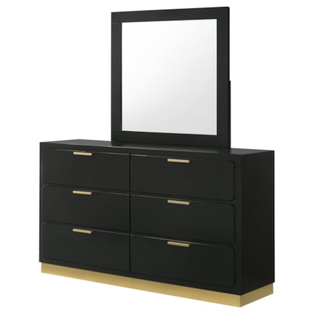 Caraway 6-drawer Dresser w/ Mirror