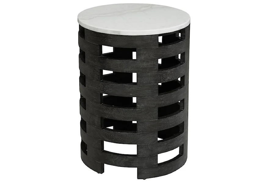City Limits Stone Top End Table by Trisha Yearwood Home Collection by Klaussner at Sam Levitz Furniture