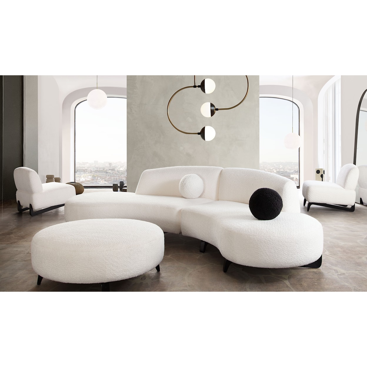 Diamond Sofa Furniture Vesper Armless 2-Piece Sofa