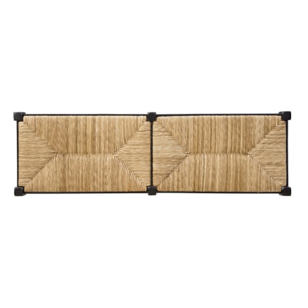 Bench with Woven Rush Seat